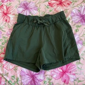High Waisted Lululemon Shorts in Army Green